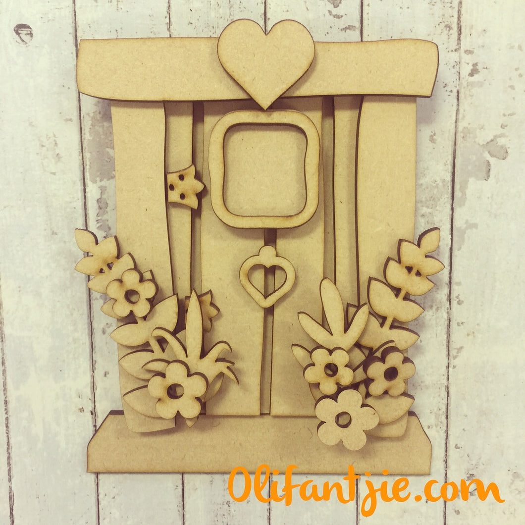 LFD001 - MDF Tree Trunk Fairy Door - Olifantjie - Wooden - MDF - Lasercut - Blank - Craft - Kit - Mixed Media - UK