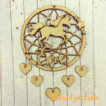 DC002 - MDF Unicorn Dream Catcher- with Initial, Initials, Name or Wording - Olifantjie - Wooden - MDF - Lasercut - Blank - Craft - Kit - Mixed Media - UK