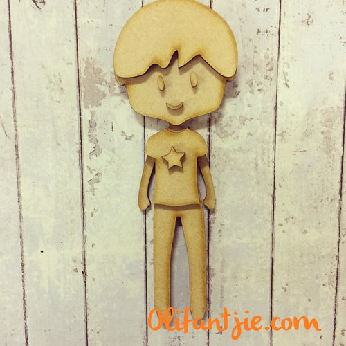 Sale OL014 - MDF Boy Figurine - Set 24 - Olifantjie - Wooden - MDF - Lasercut - Blank - Craft - Kit - Mixed Media - UK