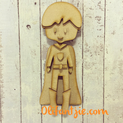 OL217 - MDF  Superhero Figurines (4 figures in total)- Set 58 - Olifantjie - Wooden - MDF - Lasercut - Blank - Craft - Kit - Mixed Media - UK