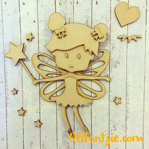 OL064 - MDF Fairy - Ivy - Olifantjie - Wooden - MDF - Lasercut - Blank - Craft - Kit - Mixed Media - UK