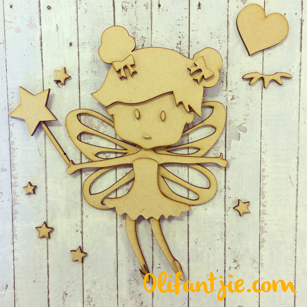 OL064 - MDF Fairy - Ivy - Olifantjie - Wooden - MDF - Lasercut - Blank - Craft - Kit - Mixed Media - UK
