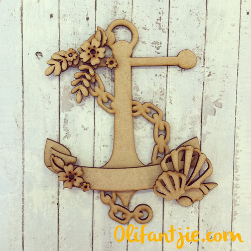 OL079 - MDF Anchor - Olifantjie - Wooden - MDF - Lasercut - Blank - Craft - Kit - Mixed Media - UK
