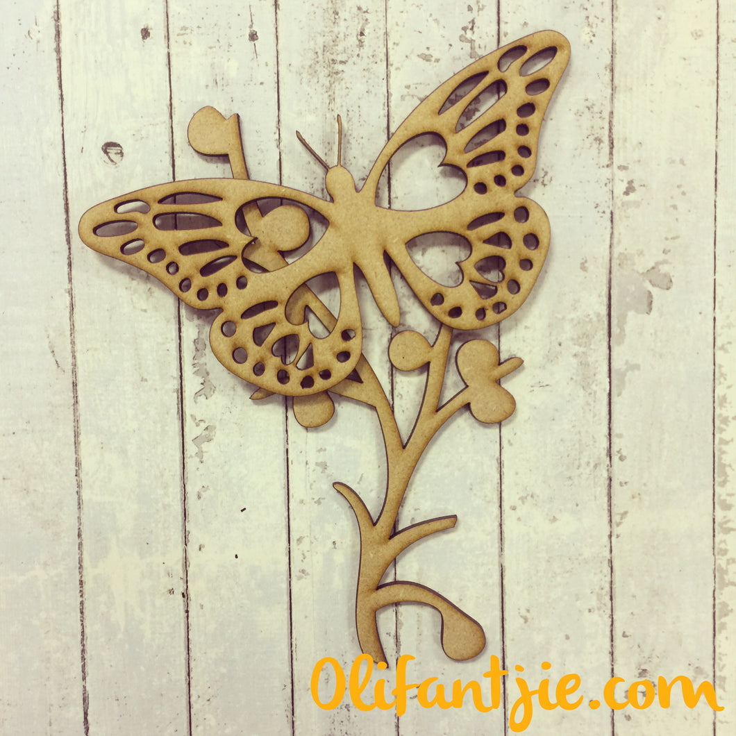 Sale OL034 - MDF Butterfly - Olifantjie - Wooden - MDF - Lasercut - Blank - Craft - Kit - Mixed Media - UK
