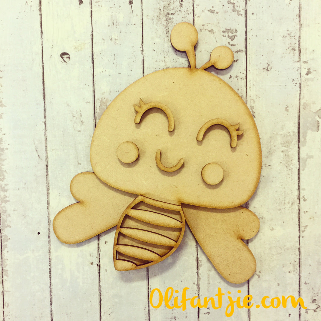Sale OL052 - MDF Bumble Bee - Olifantjie - Wooden - MDF - Lasercut - Blank - Craft - Kit - Mixed Media - UK