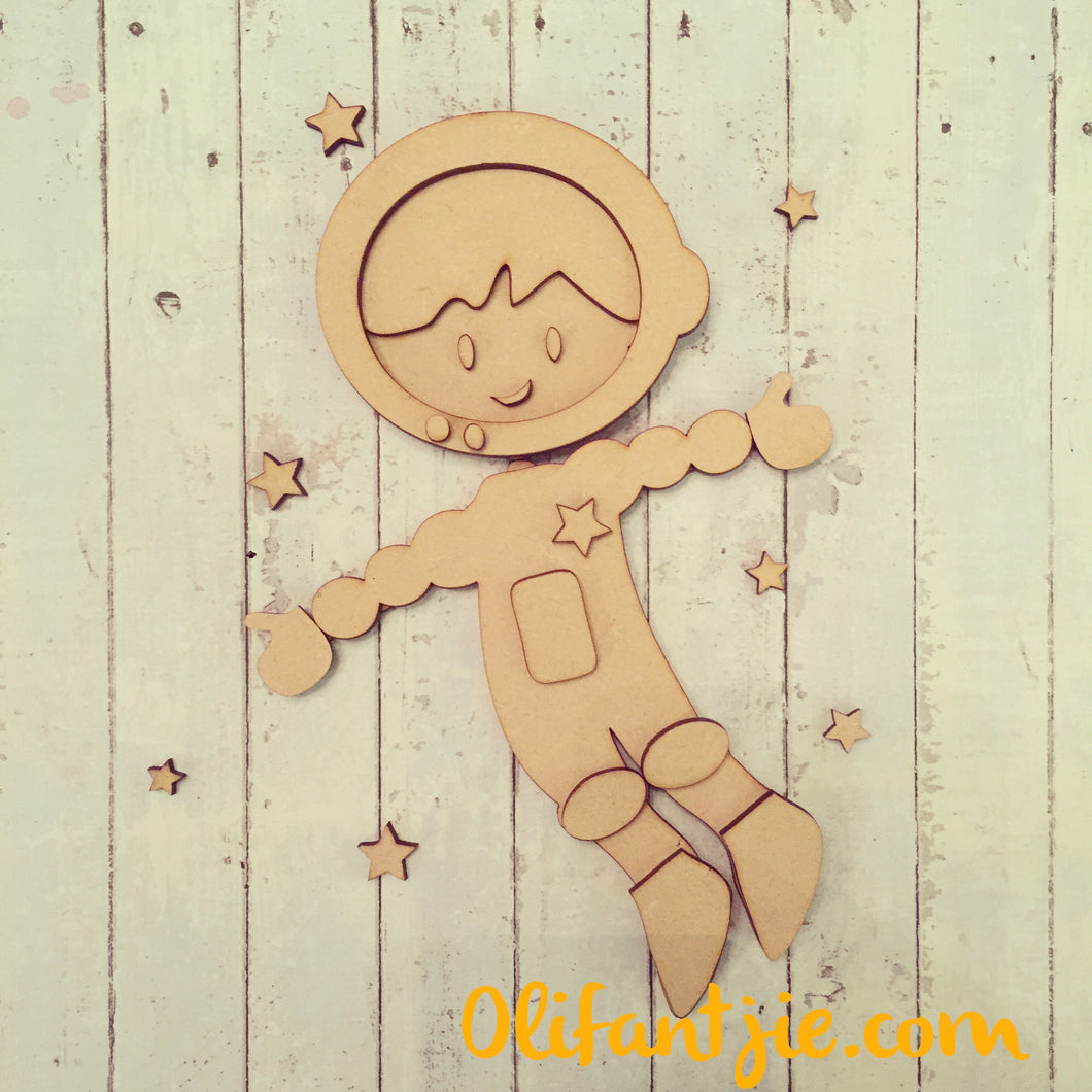OL002 - MDF Astronaut Tommy - Olifantjie - Wooden - MDF - Lasercut - Blank - Craft - Kit - Mixed Media - UK