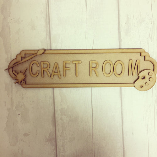 SS017 - MDF Painting Craft Theme Personalised Street Sign - Small (6 letters) - Olifantjie - Wooden - MDF - Lasercut - Blank - Craft - Kit - Mixed Media - UK