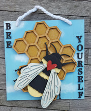 SJ025 - MDF Bumble Bee - Optional Honey Comb - Olifantjie - Wooden - MDF - Lasercut - Blank - Craft - Kit - Mixed Media - UK