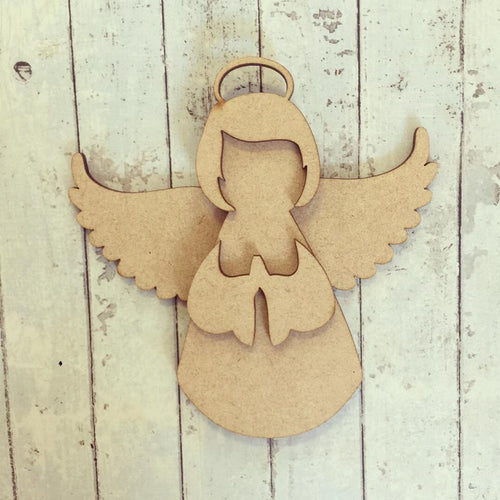 CH072 - MDF Sarah Jane Angel Bauble - Olifantjie - Wooden - MDF - Lasercut - Blank - Craft - Kit - Mixed Media - UK