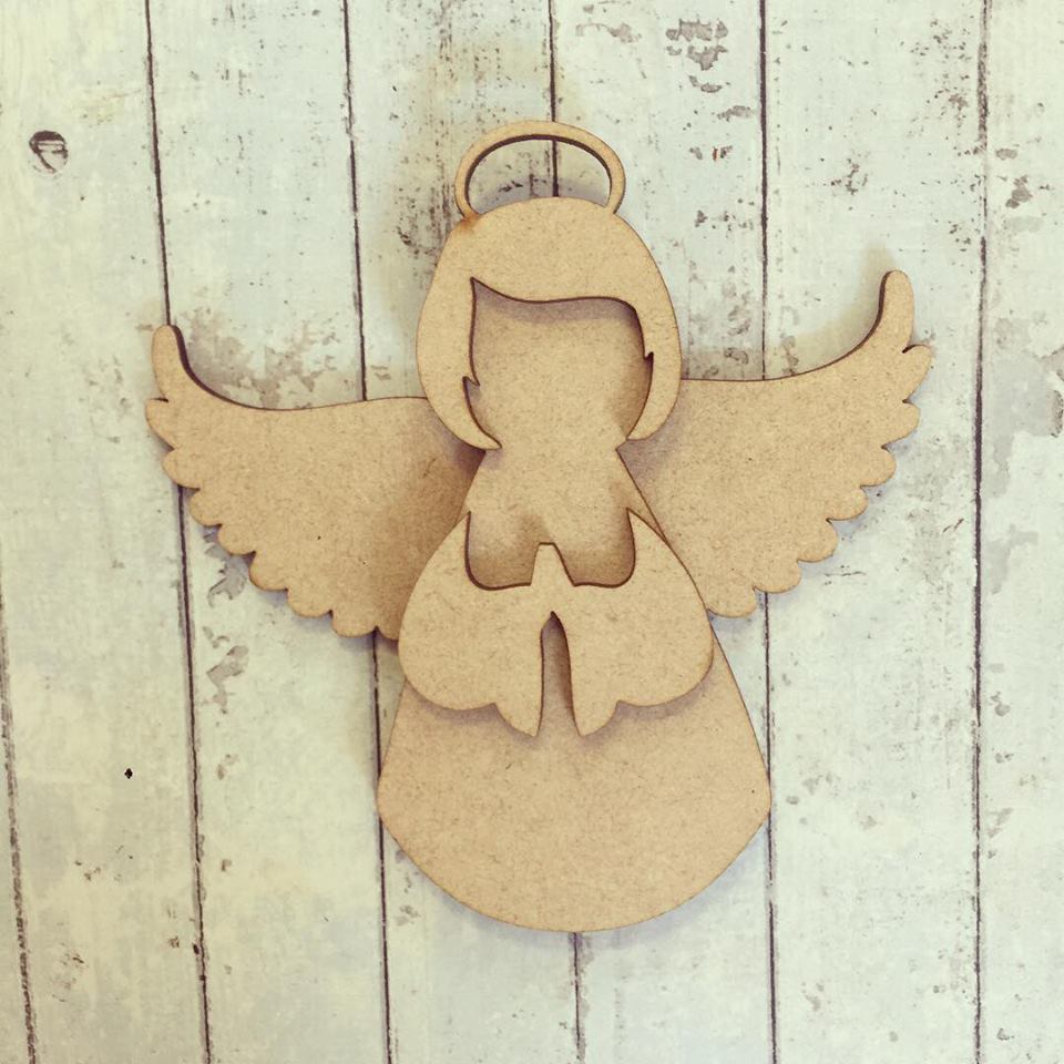 CH072 - MDF Sarah Jane Angel Bauble - Olifantjie - Wooden - MDF - Lasercut - Blank - Craft - Kit - Mixed Media - UK