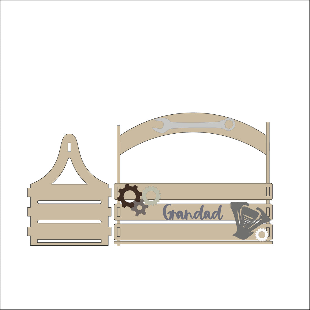 BK013 - MDF Slatted Basket - Personalised Motor Theme - Olifantjie - Wooden - MDF - Lasercut - Blank - Craft - Kit - Mixed Media - UK