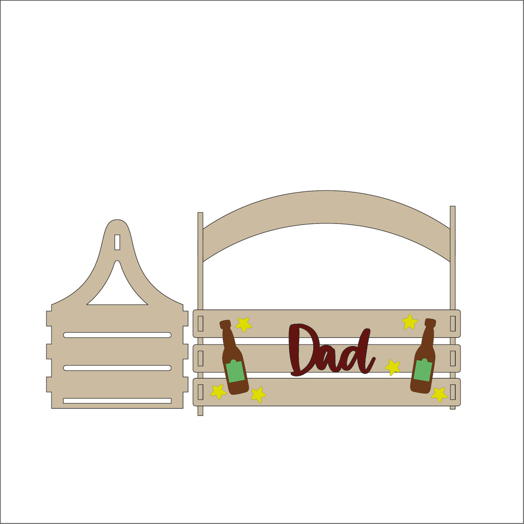 BK018 - MDF Slatted Basket - Personalised Beer Theme - Olifantjie - Wooden - MDF - Lasercut - Blank - Craft - Kit - Mixed Media - UK