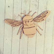 SJ025 - MDF Bumble Bee - Optional Honey Comb - Olifantjie - Wooden - MDF - Lasercut - Blank - Craft - Kit - Mixed Media - UK