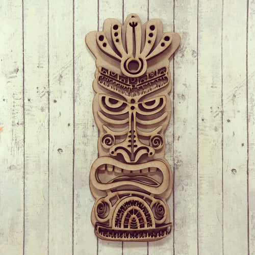 SJ137 - MDF Totem pole - Olifantjie - Wooden - MDF - Lasercut - Blank - Craft - Kit - Mixed Media - UK