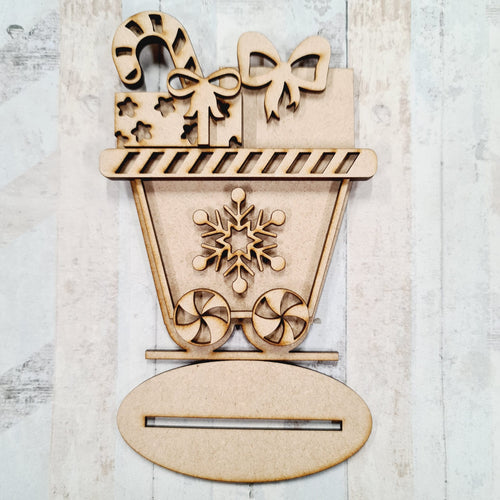 Sale OL1045 - MDF Freestanding Gingerbread Train Carriage - Carriage style 7 - Olifantjie - Wooden - MDF - Lasercut - Blank - Craft - Kit - Mixed Media - UK