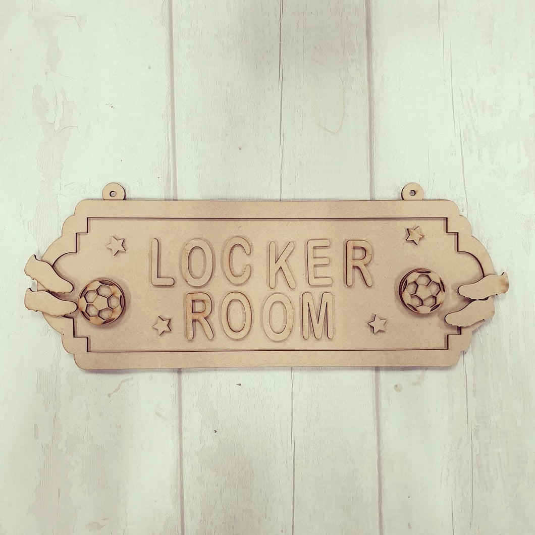 SS110 - MDF Football Themed Personalised Double Height Street Sign - Olifantjie - Wooden - MDF - Lasercut - Blank - Craft - Kit - Mixed Media - UK