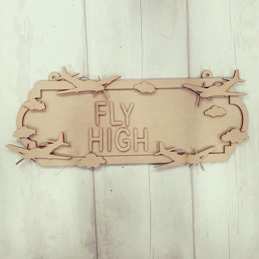 SS133 - MDF Spitfires Themed Personalised Double Height Street Sign - Olifantjie - Wooden - MDF - Lasercut - Blank - Craft - Kit - Mixed Media - UK
