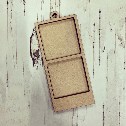 Sale OL324 - MDF Double Layered Two Photo Frame - optional hanging holes - Olifantjie - Wooden - MDF - Lasercut - Blank - Craft - Kit - Mixed Media - UK