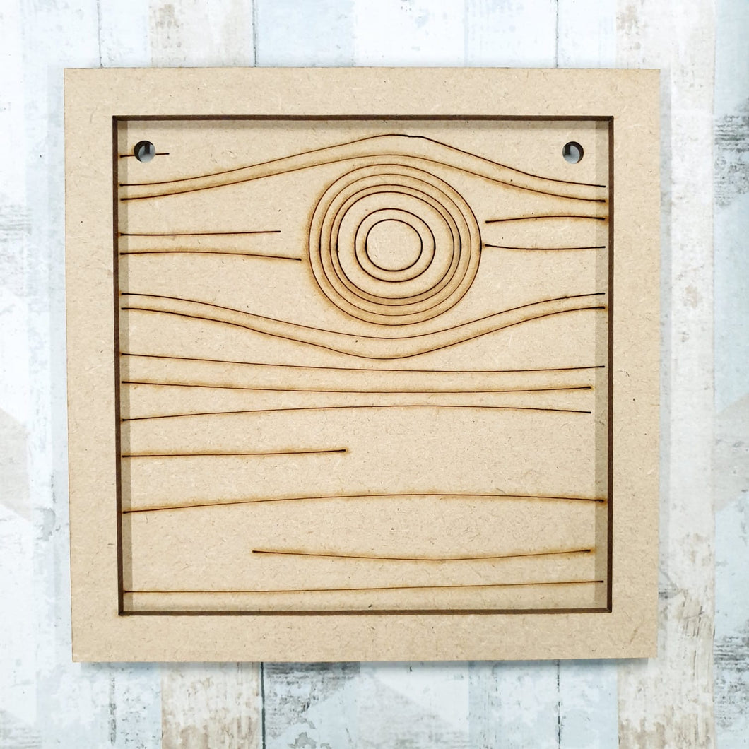 PL013 - MDF Square Frame - Holes and Backing design option - Olifantjie - Wooden - MDF - Lasercut - Blank - Craft - Kit - Mixed Media - UK