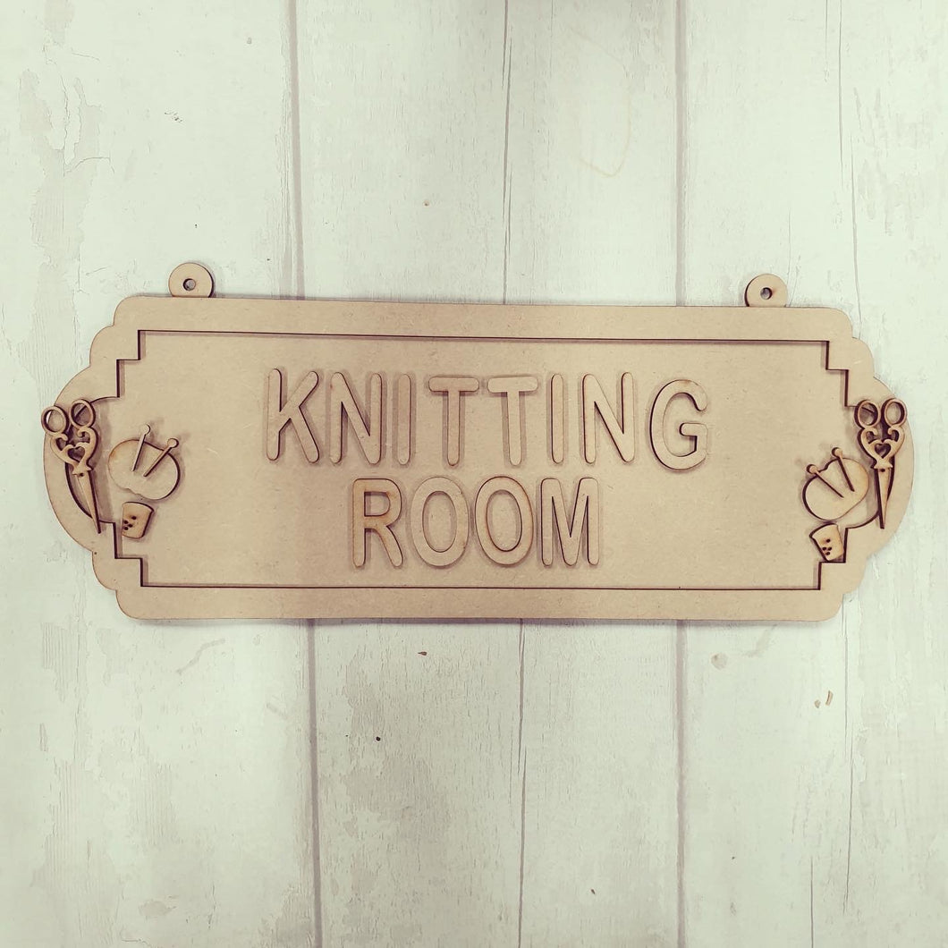 SS111- MDF Sewing Themed Personalised Double Height Street Sign - Olifantjie - Wooden - MDF - Lasercut - Blank - Craft - Kit - Mixed Media - UK