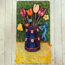 HC094 - MDF Layered Tulip Jug Scene Plaque - Olifantjie - Wooden - MDF - Lasercut - Blank - Craft - Kit - Mixed Media - UK