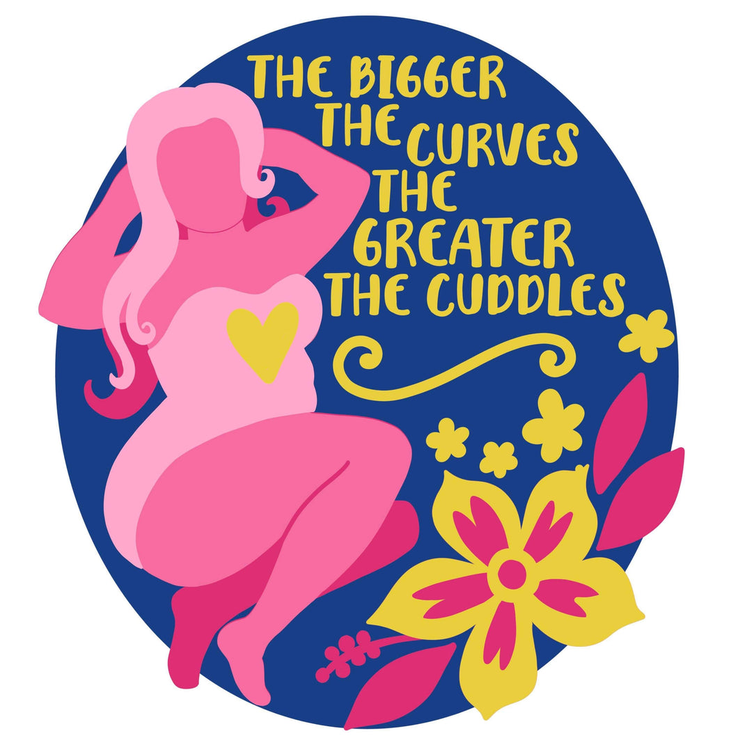 SJ440 - MDF Sarah Jane Design - ‘The bigger the curves the greater the cuddles’ - Olifantjie - Wooden - MDF - Lasercut - Blank - Craft - Kit - Mixed Media - UK