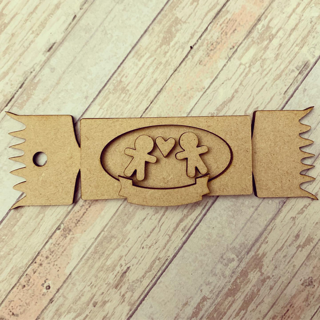 CH206 - MDF Cracker Choice Hanging - Gingerbreads - Olifantjie - Wooden - MDF - Lasercut - Blank - Craft - Kit - Mixed Media - UK