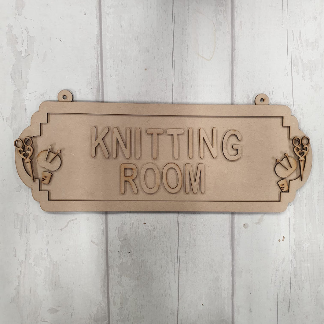 SS137 - MDF Sewing Themed Personalised Double Height Street Sign - Olifantjie - Wooden - MDF - Lasercut - Blank - Craft - Kit - Mixed Media - UK