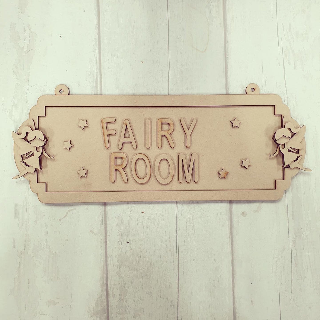 SS105 - MDF Fairy Themed Personalised Double Height Street Sign - Olifantjie - Wooden - MDF - Lasercut - Blank - Craft - Kit - Mixed Media - UK