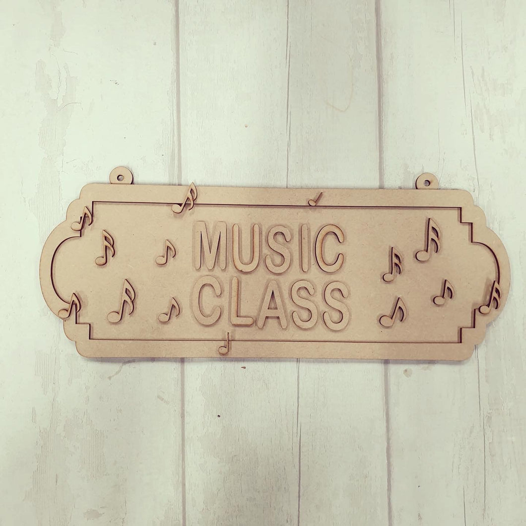 SS121 - MDF Music Note Themed Personalised Double Height Street Sign - Olifantjie - Wooden - MDF - Lasercut - Blank - Craft - Kit - Mixed Media - UK