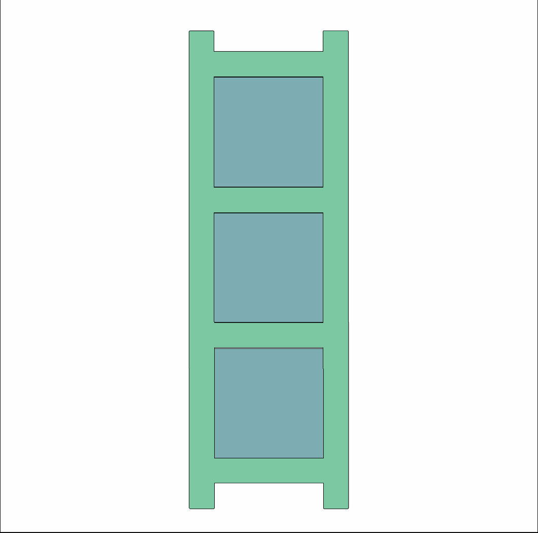 OL3054 - MDF Ladder Frame - Triple Photo - Mix and Match Inserts - Olifantjie - Wooden - MDF - Lasercut - Blank - Craft - Kit - Mixed Media - UK