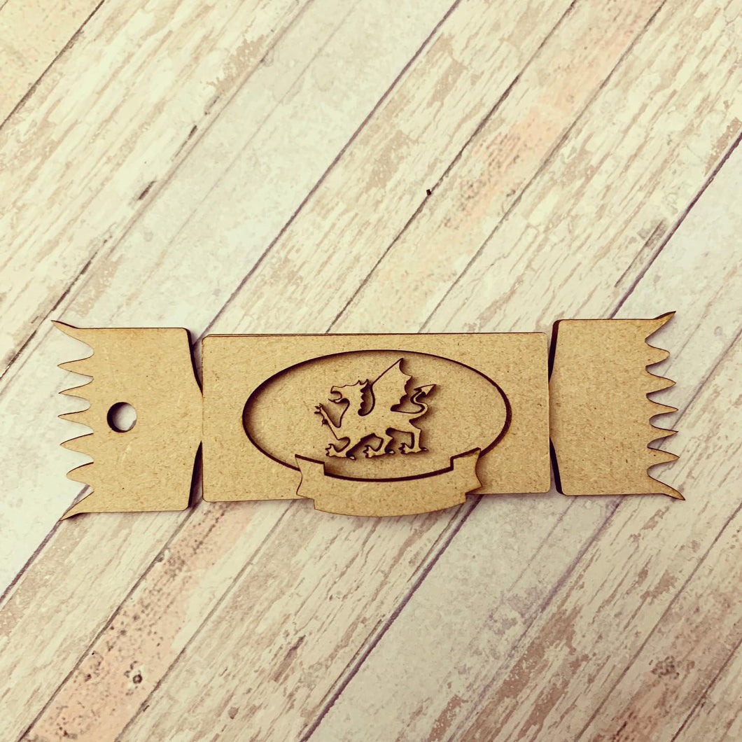 CH205 - MDF Cracker Choice Hanging - Dragon - Olifantjie - Wooden - MDF - Lasercut - Blank - Craft - Kit - Mixed Media - UK