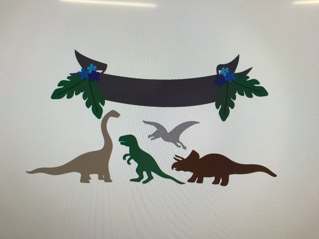 FA021 - MDF Dinosaur Family Set - Olifantjie - Wooden - MDF - Lasercut - Blank - Craft - Kit - Mixed Media - UK