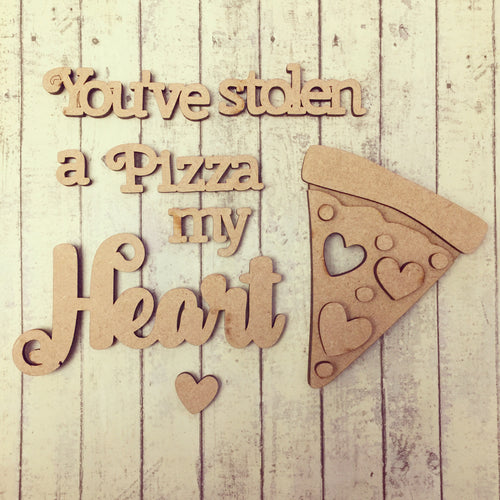 Sale OL267 - MDF Pizza Pun Set - Olifantjie - Wooden - MDF - Lasercut - Blank - Craft - Kit - Mixed Media - UK