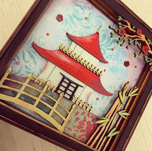 HC062 - MDF Japanese Tea House Shadow Box Kit - Olifantjie - Wooden - MDF - Lasercut - Blank - Craft - Kit - Mixed Media - UK