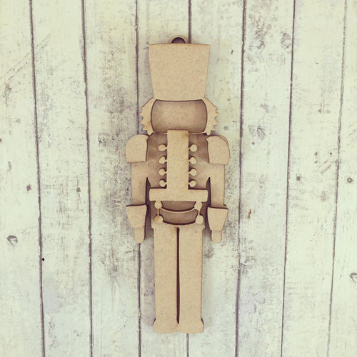 SJ097 - MDF Nutcracker Soldier Christmas Decoration - Olifantjie - Wooden - MDF - Lasercut - Blank - Craft - Kit - Mixed Media - UK