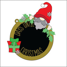 OL3572 - MDF Christmas Male Gnome Christmas Countdown - Olifantjie - Wooden - MDF - Lasercut - Blank - Craft - Kit - Mixed Media - UK