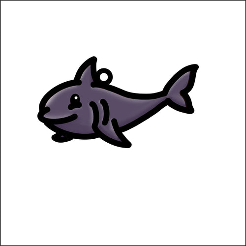 OL4826 - MDF Doodle Cute Animal Hanging Sealife - Shark 5 - Olifantjie - Wooden - MDF - Lasercut - Blank - Craft - Kit - Mixed Media - UK