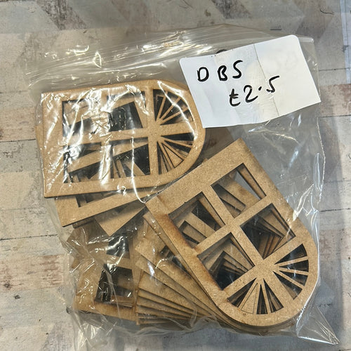 Sale DB5 doors and windows CC74 - Olifantjie - Wooden - MDF - Lasercut - Blank - Craft - Kit - Mixed Media - UK