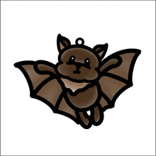 OL4668 - MDF Doodle Cute  Hanging  - Bat 2 - Olifantjie - Wooden - MDF - Lasercut - Blank - Craft - Kit - Mixed Media - UK