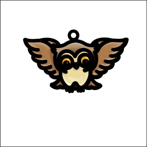 OL4822 - MDF Doodle Cute Animal Hanging Woodland - Owl - Olifantjie - Wooden - MDF - Lasercut - Blank - Craft - Kit - Mixed Media - UK