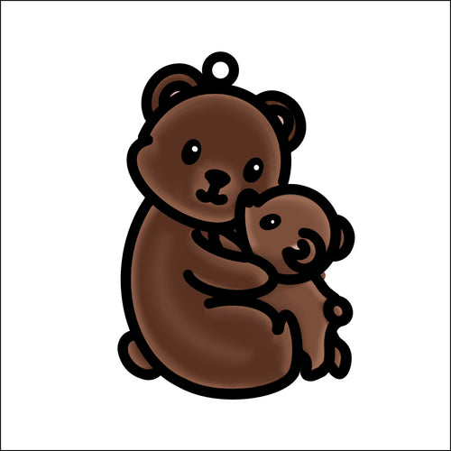 OL4815 - MDF Doodle Cute Animal Hanging Woodland - Bears - Olifantjie - Wooden - MDF - Lasercut - Blank - Craft - Kit - Mixed Media - UK