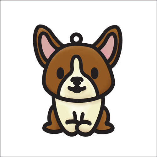 OL4983 - MDF Doodle Cute Dog Animal Hanging Pets  - Corgi - Olifantjie - Wooden - MDF - Lasercut - Blank - Craft - Kit - Mixed Media - UK