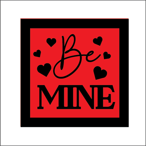 OL5539 - MDF Ladder Insert Tile - Valentines - Be mine - Olifantjie - Wooden - MDF - Lasercut - Blank - Craft - Kit - Mixed Media - UK