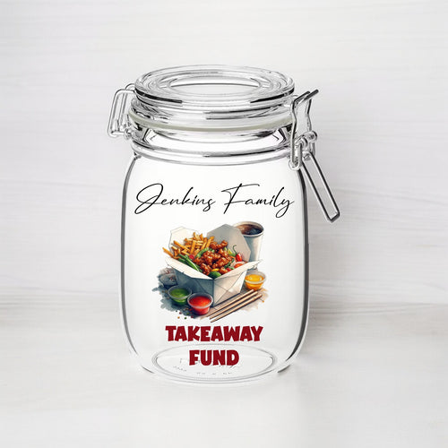 UV245 - Personalised Fund Jar UVDTF Decal - Takeaway Fund - Olifantjie - Wooden - MDF - Lasercut - Blank - Craft - Kit - Mixed Media - UK