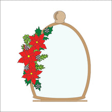 OL4753 - MDF Cloche - Freestanding or Hanging/no holes - Acrylic white, or clear or MDF Cloche - Poinsettia - Olifantjie - Wooden - MDF - Lasercut - Blank - Craft - Kit - Mixed Media - UK