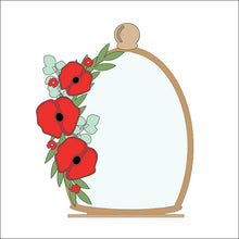 OL4754 - MDF Cloche - Freestanding or Hanging/no holes - Acrylic white, or clear or MDF Cloche - Poppy - Olifantjie - Wooden - MDF - Lasercut - Blank - Craft - Kit - Mixed Media - UK