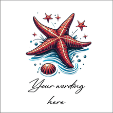 UV319 - UVDTF - DECAL ONLY - Personalised Starfish sea themed - Olifantjie - Wooden - MDF - Lasercut - Blank - Craft - Kit - Mixed Media - UK