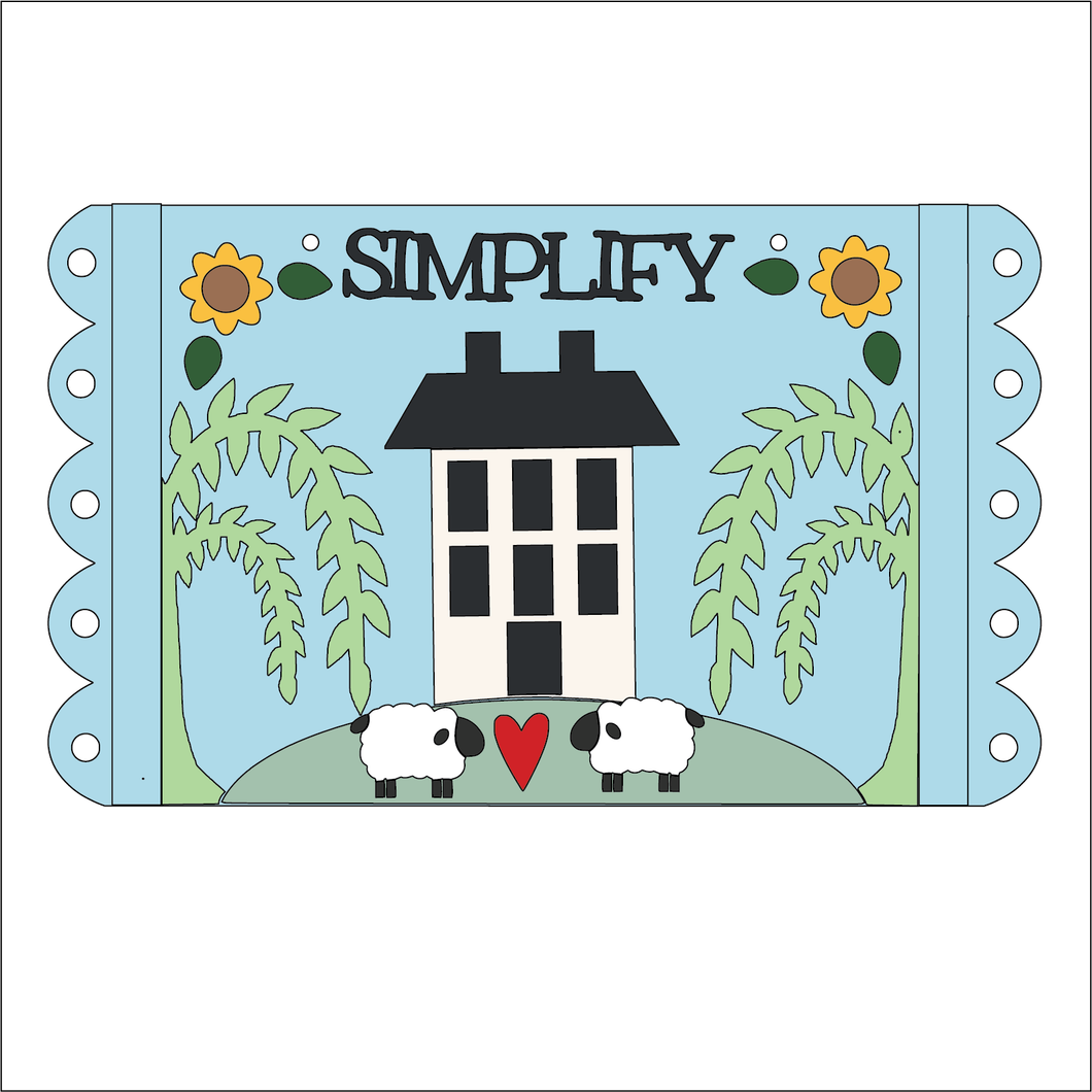 NO698 - MDF Large Simplify Primitive Style Hanging Plaque - Olifantjie - Wooden - MDF - Lasercut - Blank - Craft - Kit - Mixed Media - UK