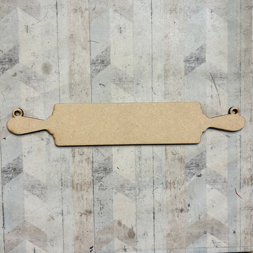 PL080 - MDF Blank Plaque - Optional Hanging - Rolling Pin - Olifantjie - Wooden - MDF - Lasercut - Blank - Craft - Kit - Mixed Media - UK